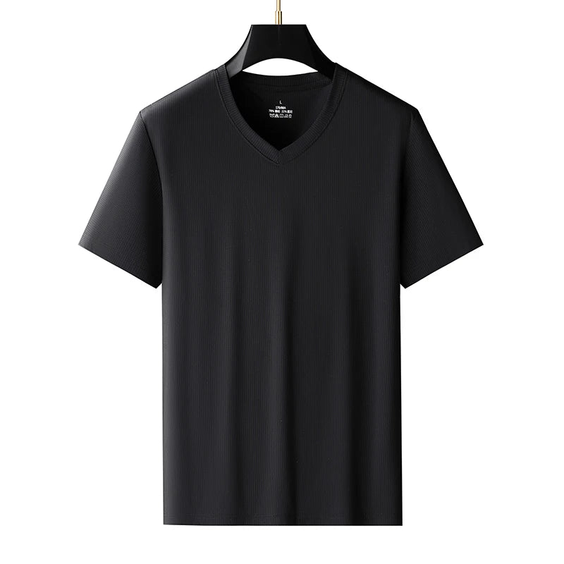 Plus Size 9xl 150kg T-Shirts Men Oversized Short Sleeve Tshirts 2025 Summer Quick Dry Men's T-Shirt Large Tee Tops 6xl 7xl 8xl