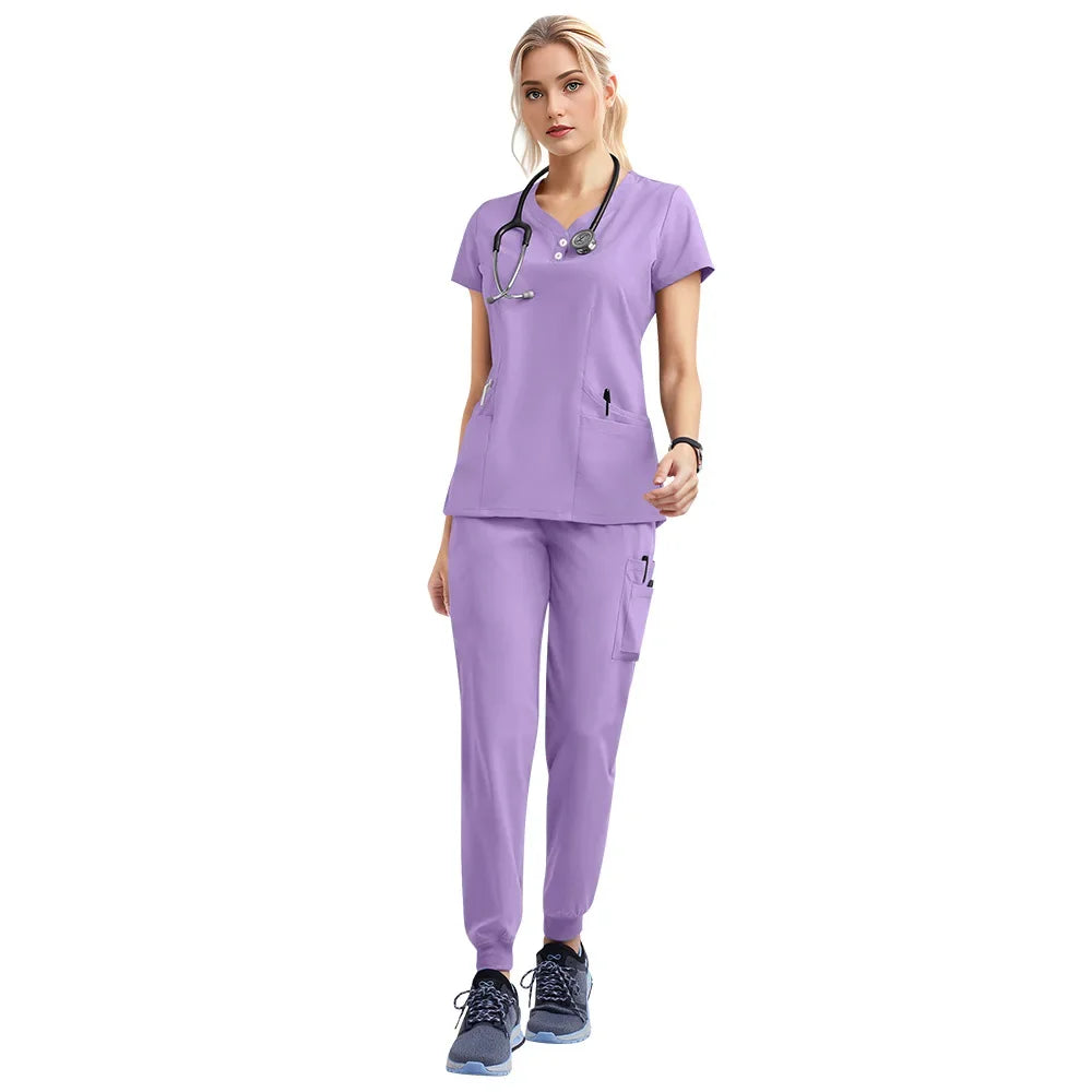 Wholesale Price Doctor Nurse Scrubs Set Medical Uniforms Women Jogger Set Hospital Accessories Operating Room Surgical Workwear