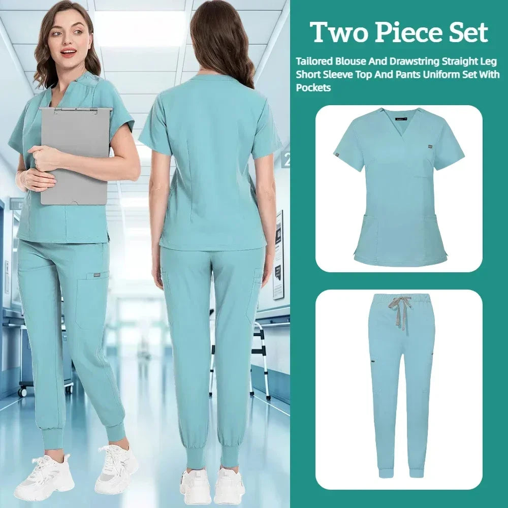 Purple Operating Room Clothes Medical Uniforms Scrubs Set Hospital Working Scrubs Set Medical Nurse Dental Surgery Suit Workwear