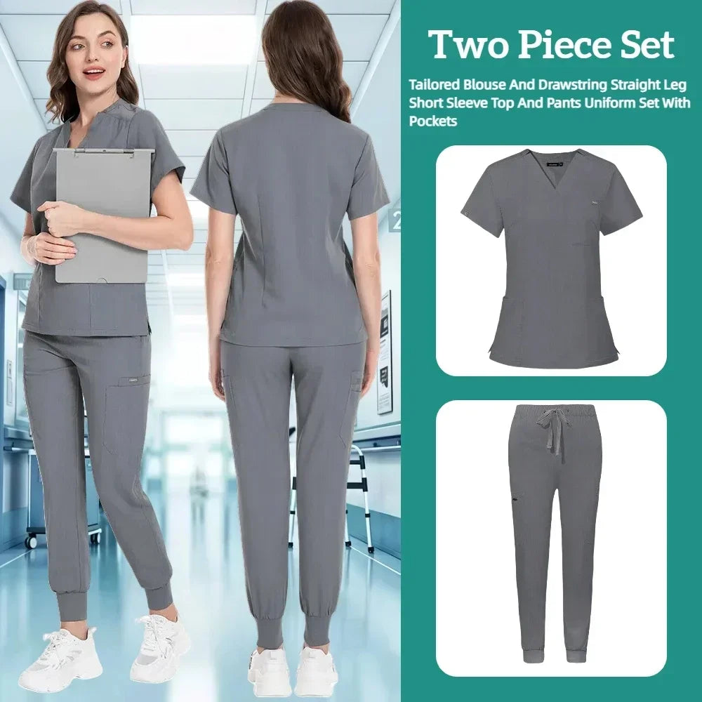 Purple Operating Room Clothes Medical Uniforms Scrubs Set Hospital Working Scrubs Set Medical Nurse Dental Surgery Suit Workwear