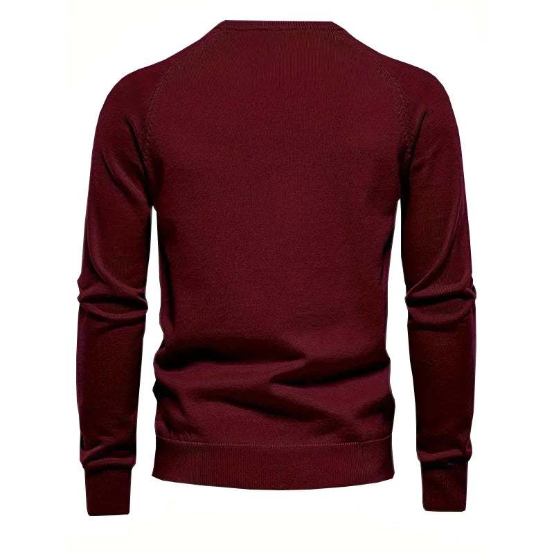 Winter High Quality Men sweater concise style knit men pullover knitwear winter crew neck knitted cotton sweater men
