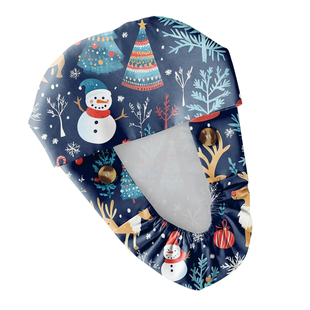Christmas scrubs caps Pet shop hats Beauty Cleaning cap Wholesale prices cotton pet grooming nursing scrubs work cap