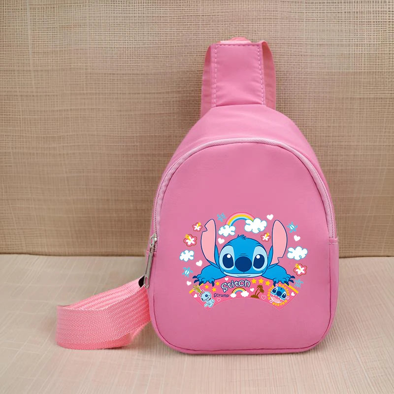 Stitch Crossbody Bag, Stylish Casual Sling Chest Bag, Small Shoulder Bag, Cartoon Print Coin Purse Everyday for Daily Travel Use