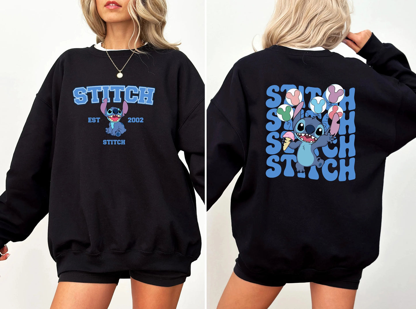 Stitch Est. 2002 Sweatshirt Stitch Sweatshirt Stitch Balloons Sweatshirt Stitch Snacks Sweatshirt Hoodie Stitch Lover