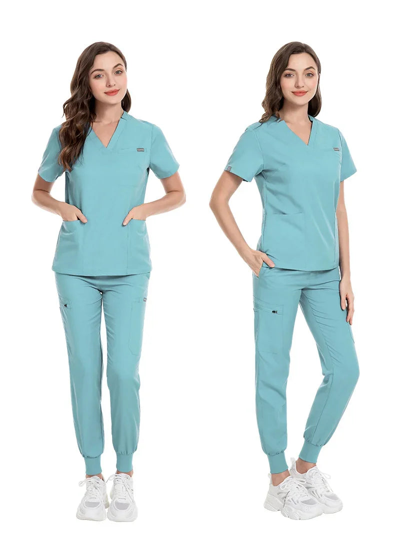 Women Scrubs Sets Nurse Accessories Medical Uniform Slim Fit Hospital Dental Clinical Workwear Clothing Surgical Overall Suits