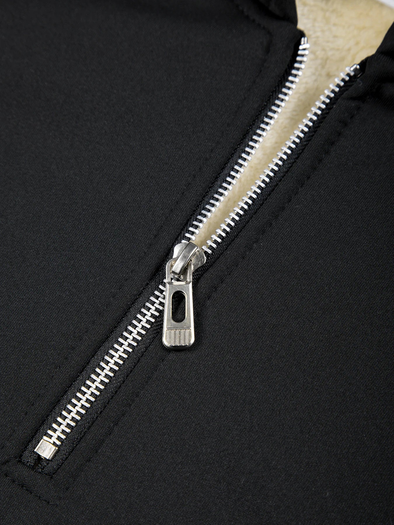 Winter Men's Warm Fleece Thicken Long Sleeve Pullover Solid Color Half Zipper Sweatshirt Knitted Sweater Streetwear Jacket Top