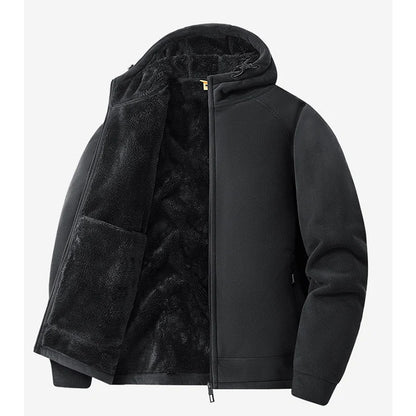 Winter Men Fleece Warm Jackets Mens Windproof Thick Jackets Parkas Coats Men Hooded Casual Outwear Jacket