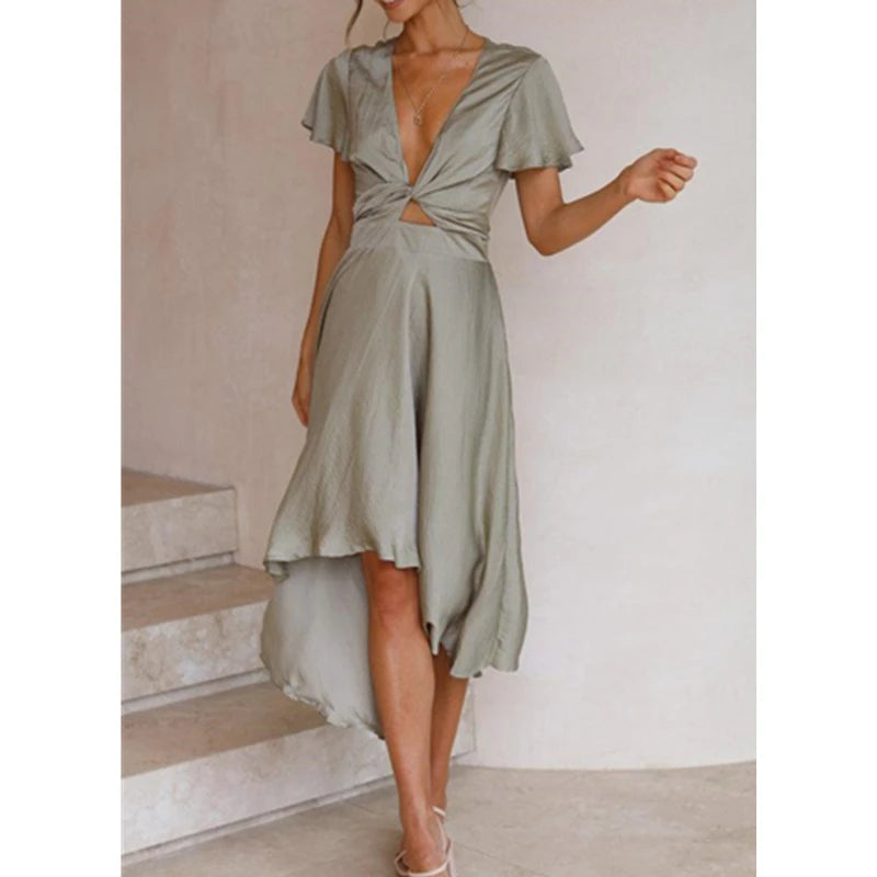 Fashion Sexy Sleeveless V Neck High Waist Halter Party Cocktail Maxi Dress Women Elegant Print Corset Evening Dress