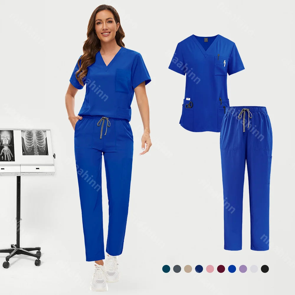 Medical Care Clothes Handwashing Uniform Nurse Suit Short Sleeved Hand Brushing Pet Dentist Nurse Work Clothes Men Nurse Uniform