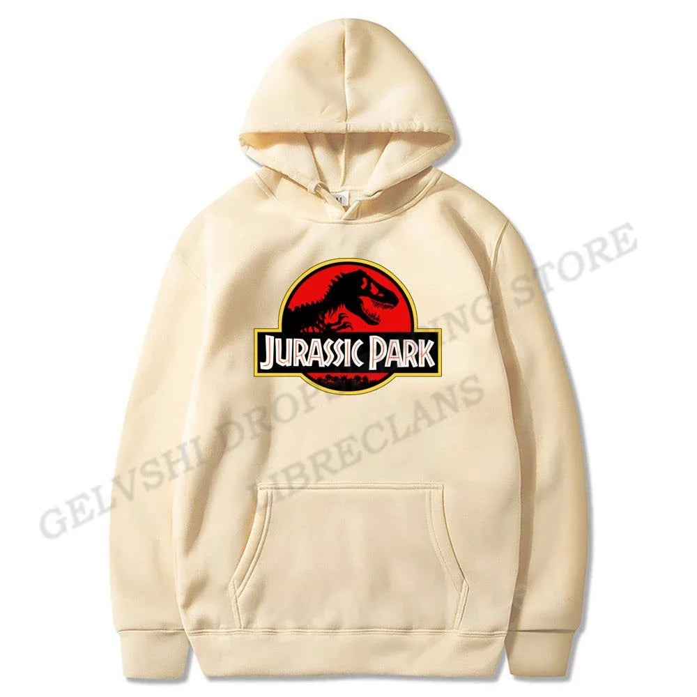 Jurassic Park Hoodies Vintage Print Sweatshirts Men Women Fashion Neutral Loose Sweatshirt Oversized Hoodie Tracksuit Clothing