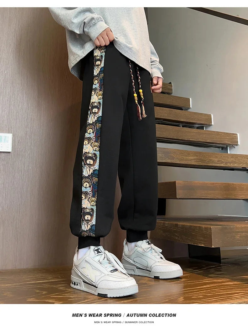 Plus Size Men's Jogger Pants Drawstring Elastic Sport Trouser Male Loose Trendy Streetwear Sweatpant Big Large 8XL Spring Summer