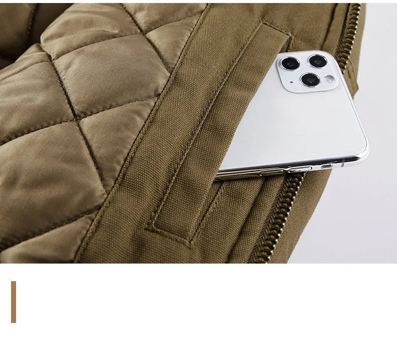 Winter Bomber Jacket 100% Cotton Hooded Warm Thick Overcoat Quilted Cotton Padded Tactical New Parkas Thermal Parkas Coats