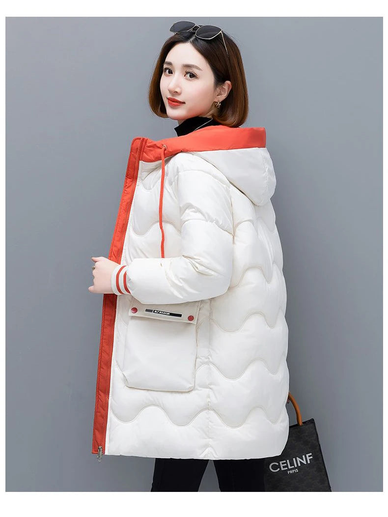 Long Winter Jacket Women Down Cotton Coats New Cotton Padded Puffer Parka Coat Women Hooded Outwear Thicken Warm Jacket 4XL