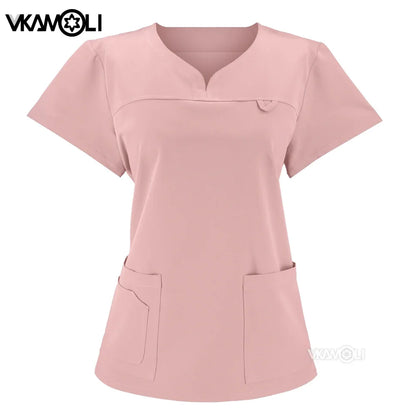 NEW Slim fitting elasticity scrubs sets Operating Room Medical Uniform scrubs uniform nurse women Solid color Surgery Suit