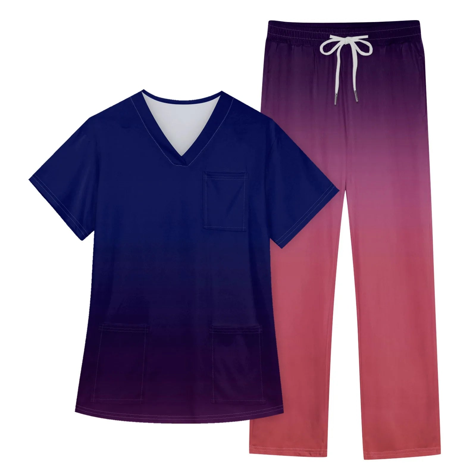 Women Medical Uniforms Slim Fit Scrubs Sets Tops Straight Pant Nurses Accessories Dental Clinic Beauty Salon Workwear Clothes