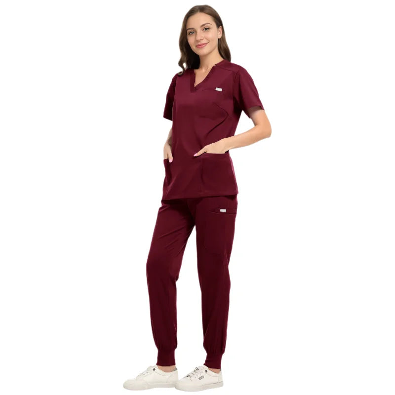 Nursing Scrubs Set Anti-Wrinkle Medical Surgical Gown Wholesale Hospital Scrub Top Doctor Nurse Special Scrub Uniform Men Women