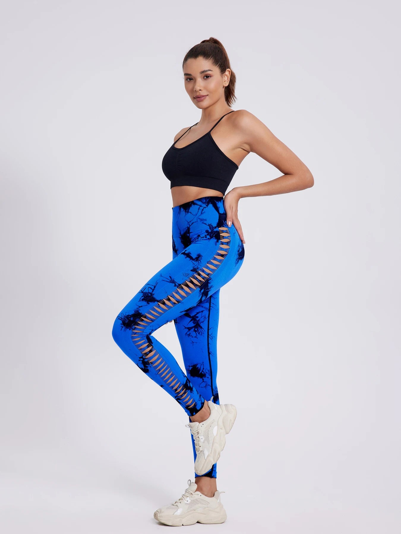 Butt Lifting Sexy Gym Leggings Women High Waist Seamless Tie Dye  Leggings Women Skinny Stretch Outdoors Hollow Out Pants