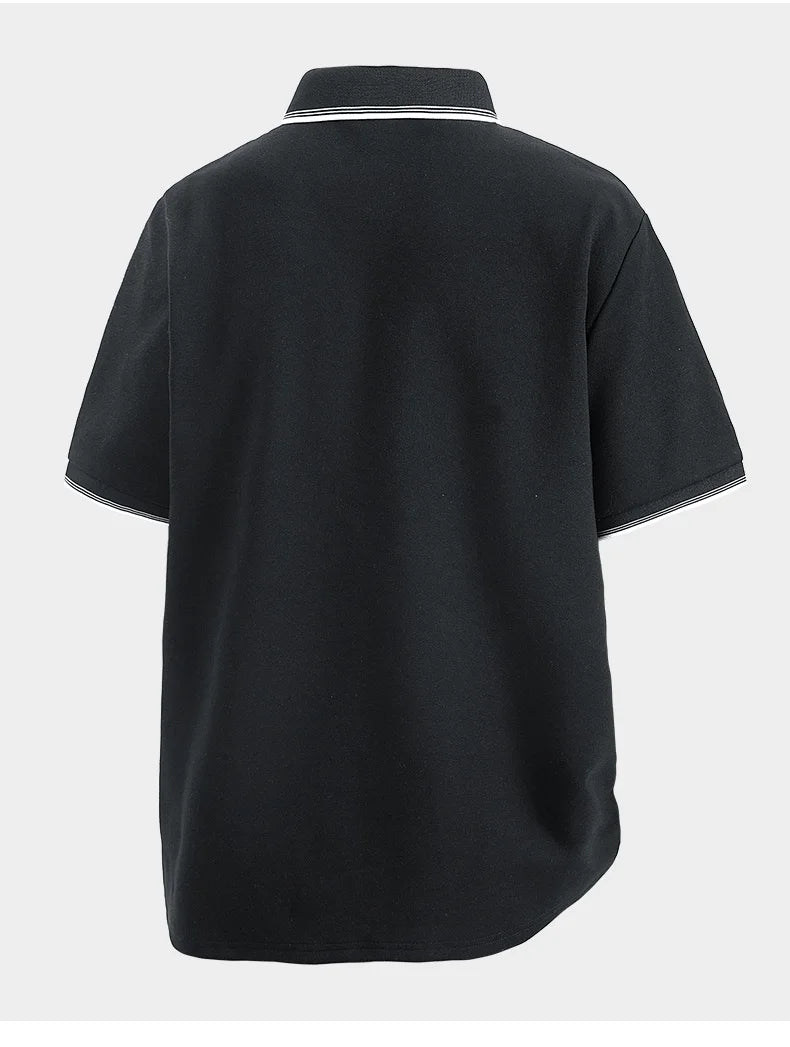Oversized Men 7XL Polo Shirt 8XL 2025 Summer 95% Cotton Breathable Short Sleeve Collar Business Shirt Golf Man Top Clothes