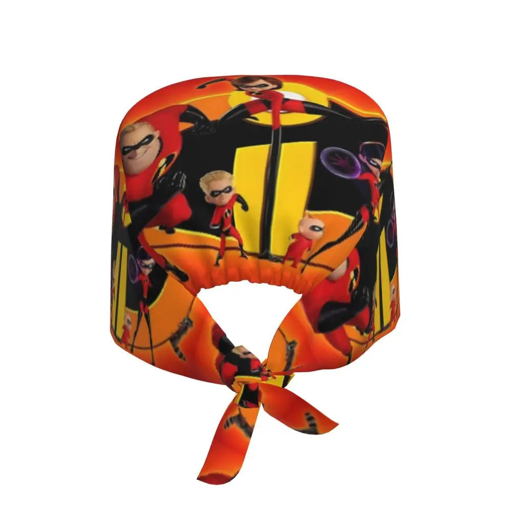 Custom The Incredibles Medical Staff Scrubs Hat Men Women Superhero Anime Doctor Nursing Surgical Cap Scrub Caps