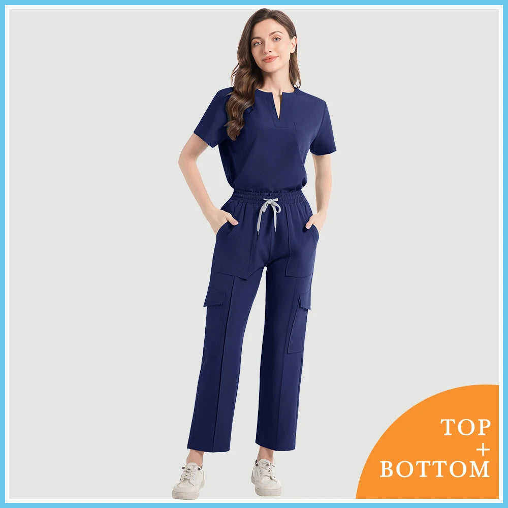 Women Scrubs Nurse Accessories Medical Uniform Unisex Slim Fit Comfort Clinical Women Operating Room Work Uniform Jogger Suit