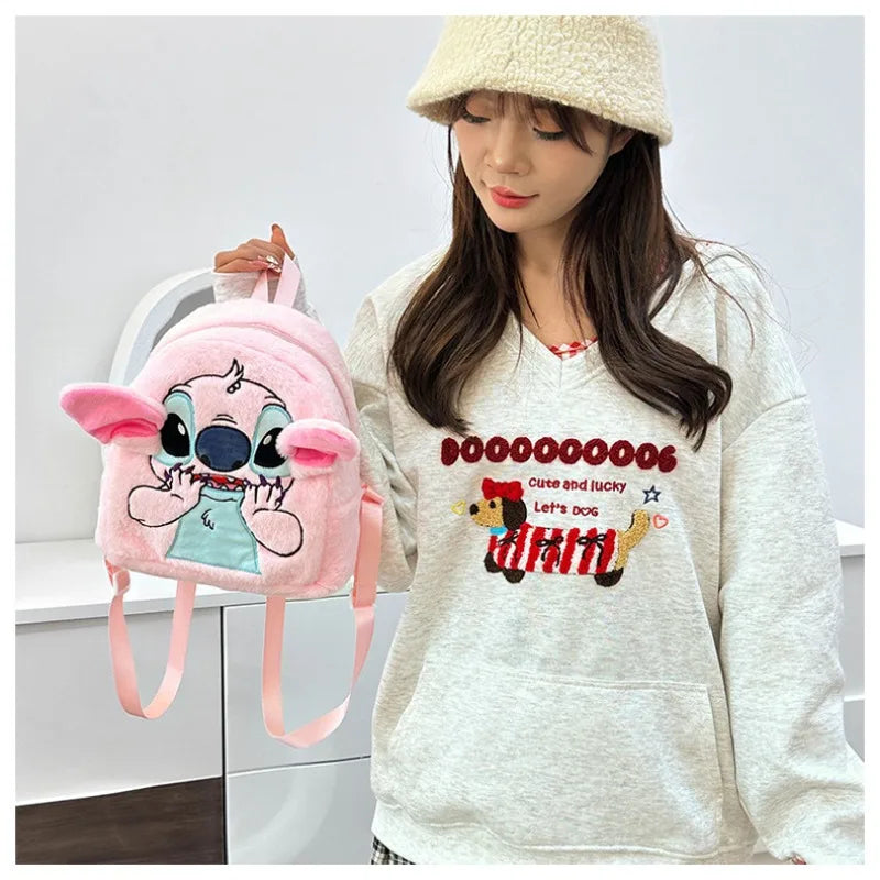 Stitch Backpack  Japanese Blue Funny Cartoon Large-Capacity Student Backpack Kindergarten Bag Kawaii Backpack