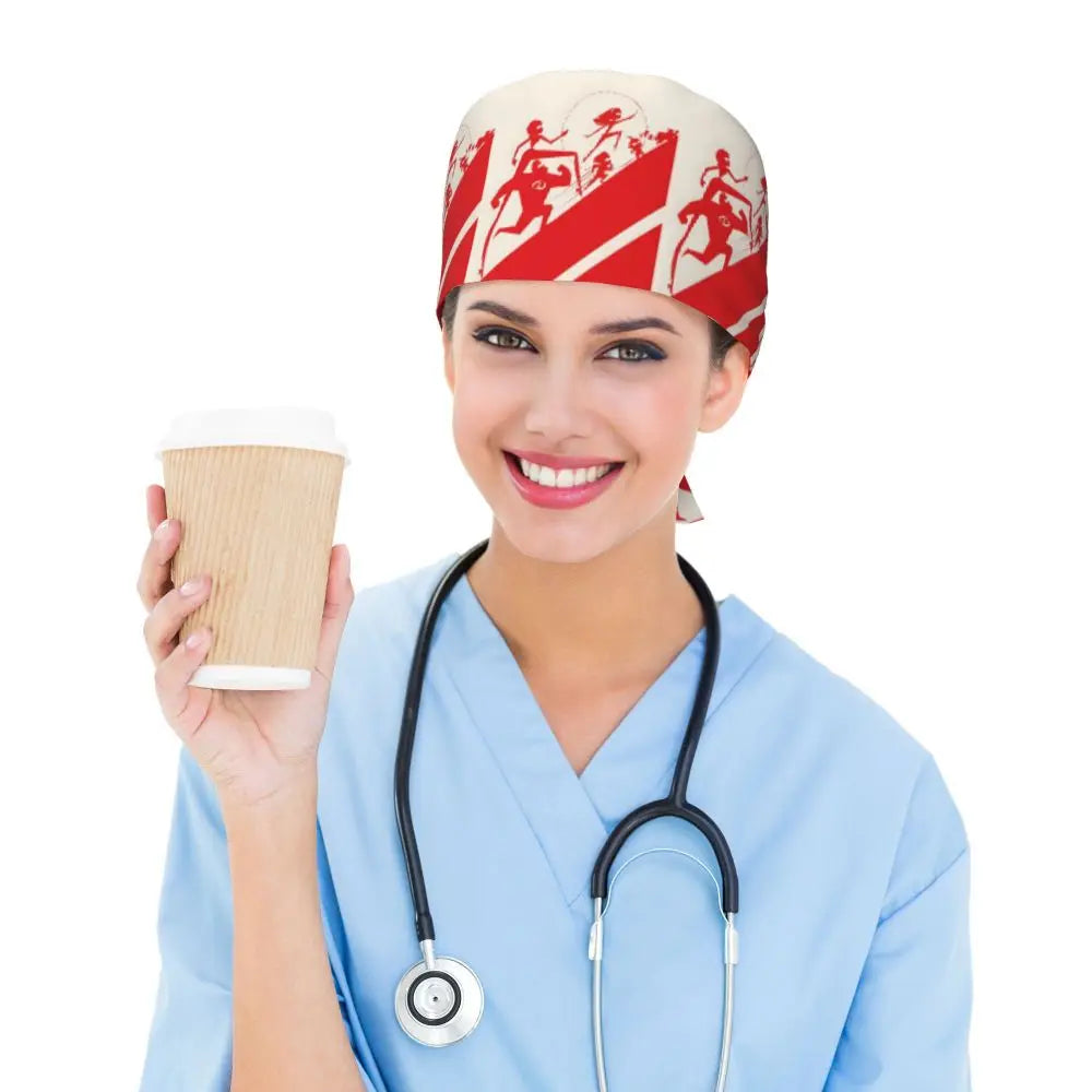 Custom The Incredibles Medical Staff Scrubs Hat Men Women Superhero Anime Doctor Nursing Surgical Cap Scrub Caps