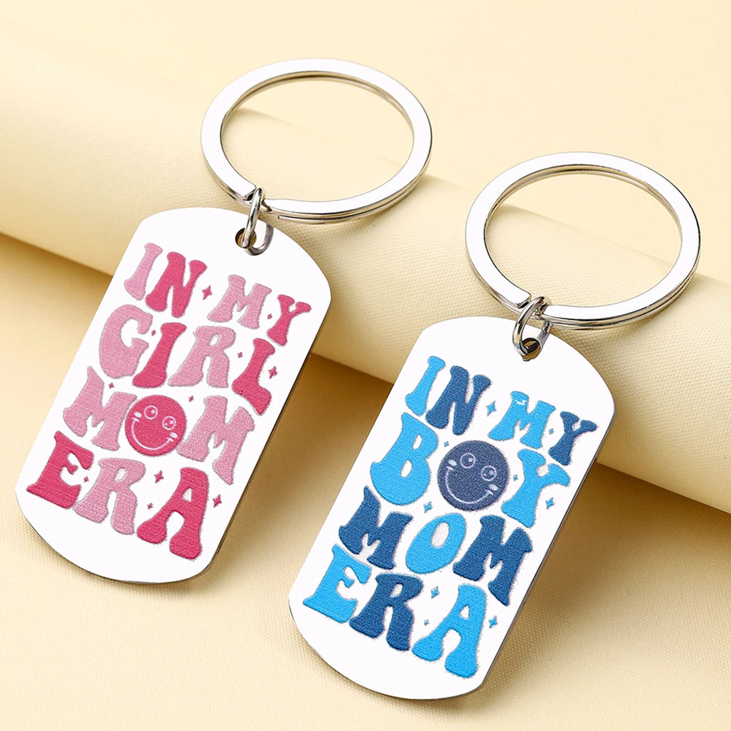 Mom Birthday Gifts from Son Daughter First Time Best Pregnant Mom ever Gift Idea Boy Girl Mom Era Keychain