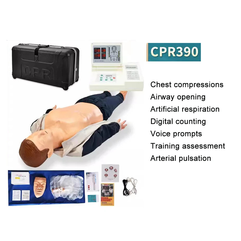 Cardiopulmonary Resuscitation Simulated Human CPR Cardiac Emergency Nursing Training Dummy Whole Body Model