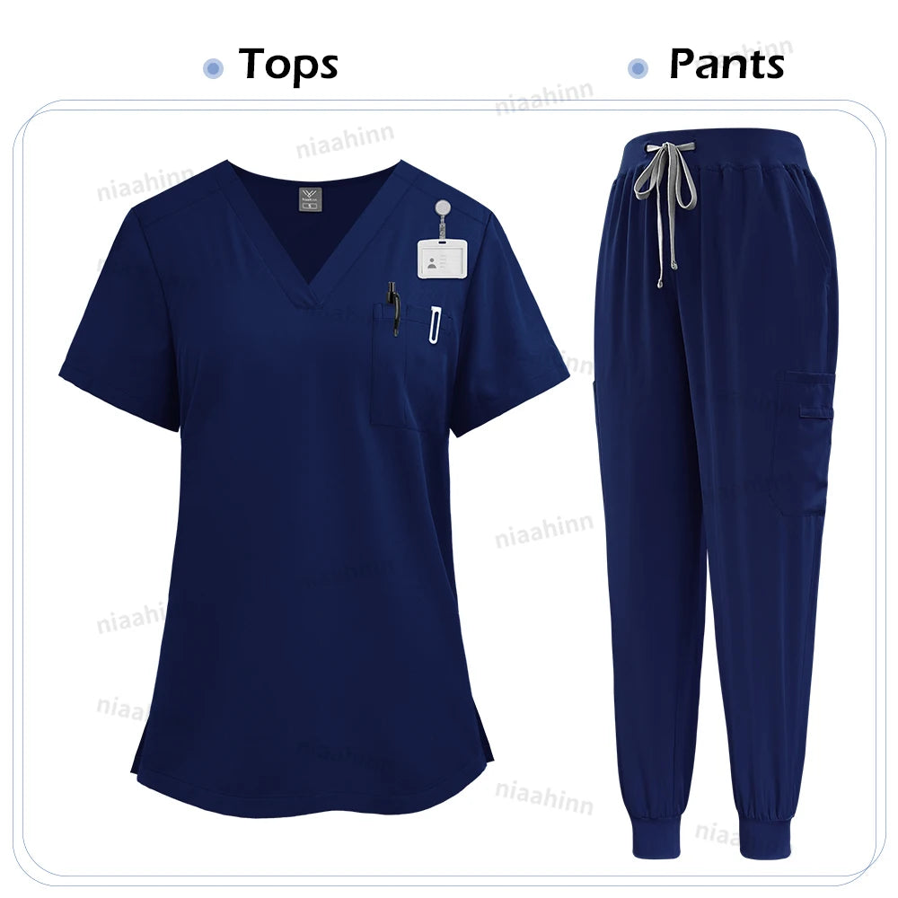 Medical Clothing for Women Scrubs Jogger Sets Nursing Pants Surgical Gown High Quality Medical Uniforms Wholesale Beauty Uniform