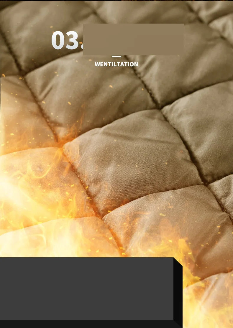 Winter Bomber Jacket 100% Cotton Hooded Warm Thick Overcoat Quilted Cotton Padded Tactical New Parkas Thermal Parkas Coats