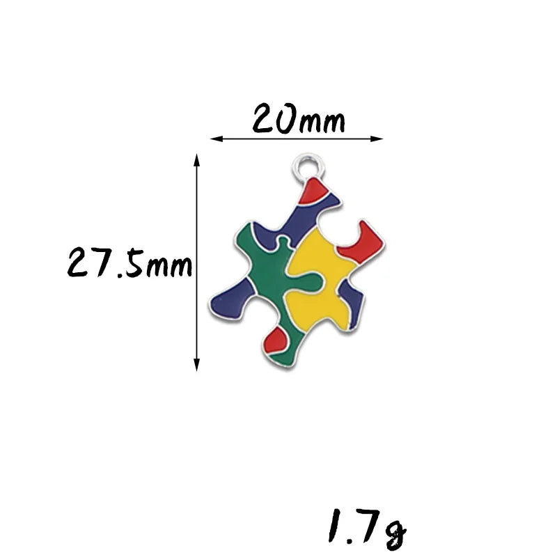 1 Pcs Autism Awareness Pin Autism Pins Lapel Pin Multi Color Autism Puzzle Piece Brooches Pins for Backpacks Sleeves Awareness