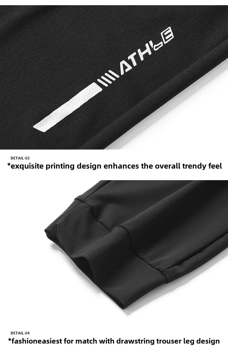 Plus Size 8xl Men Sports Pants Quick-Drying Men'S Trousers Joggers Sportswear Solid Ice Silk Sweatpants Male Elastic