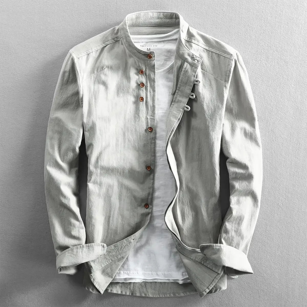 Plus Size 6XL 7XL Men's Casual Cotton Linen Shirt Formal Retro Long Sleeve Soft Loose Shirts Male Oversized Clothing Shirts Tops