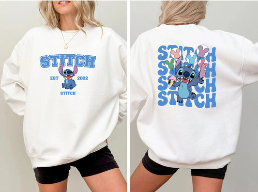 Stitch Est. 2002 Sweatshirt Stitch Sweatshirt Stitch Balloons Sweatshirt Stitch Snacks Sweatshirt Hoodie Stitch Lover