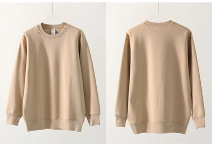 Winter Fleece Sweatshirts For Women Oversized Top Warm Pullovers Black Loose O Neck White Thick Velvet Sweatshirt Women Warm