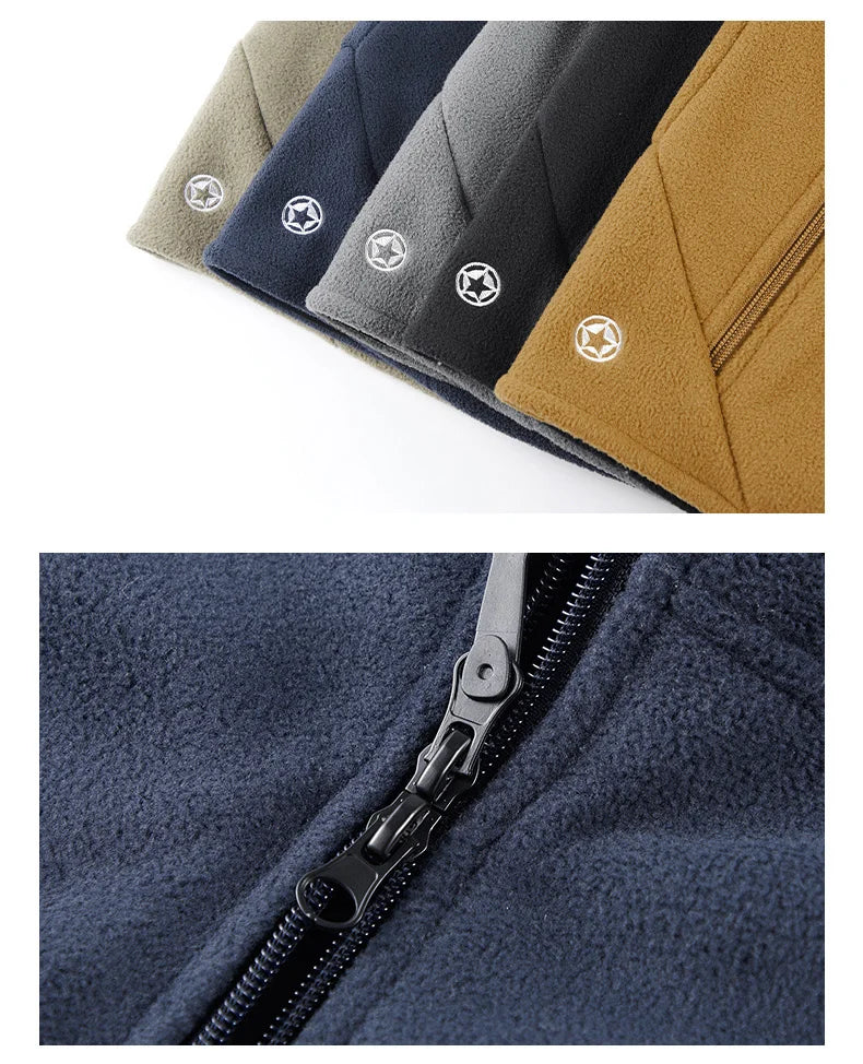 Winter Hoodies Men Outdoor Military Thick Warm Polar Fleece Jacket Camping Hiking Jackets For Streetwear Casual Coats Men Parkas