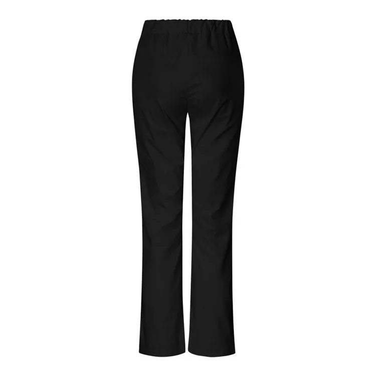 Solid Color Nurse Bottoms Medical Scrubs Pant Nurses Accessories Elastic Waist Doctors Trousers Hospital Lab Workwear Clothing