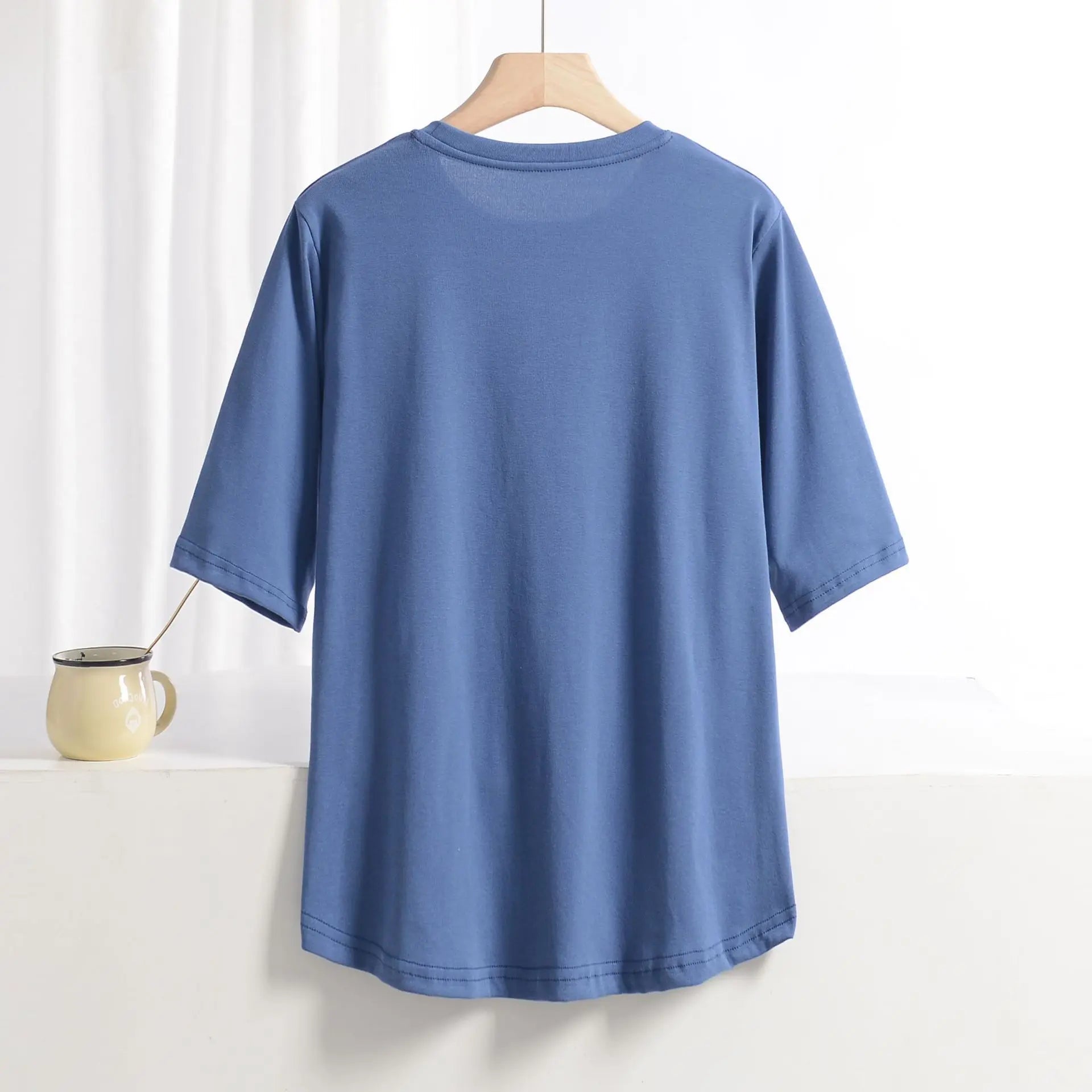 XL to 8XL plus size O-Neck Tshirts Women's basic T-shirt solid color half sleeves summer simple Tee Tops Bottoming Tees all mat