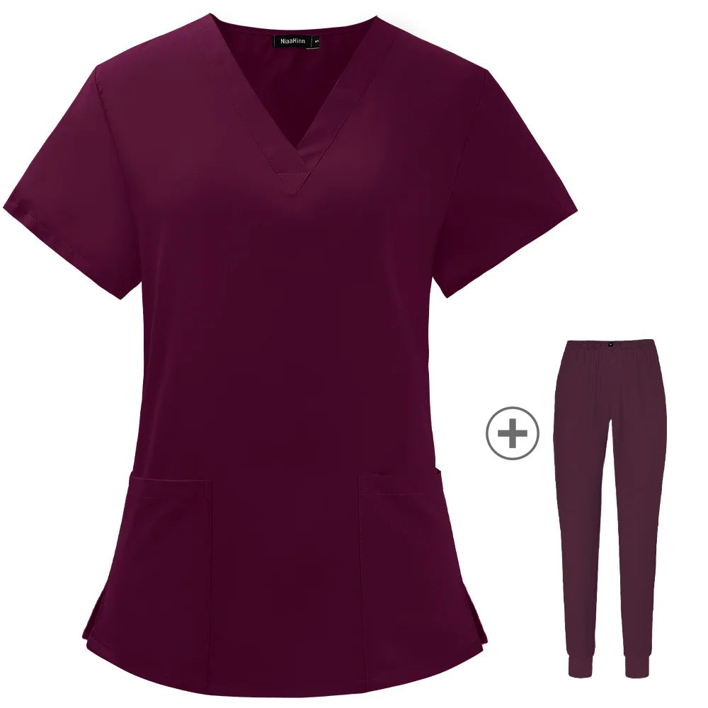 Wholesale Women Wear Scrub Suits Hospital Doctor Working Uniform Medical Surgical Multicolor Unisex Uniform Nurse Accessories