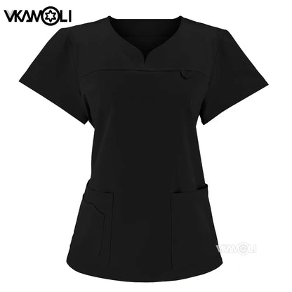 NEW Slim fitting elasticity scrubs sets Operating Room Medical Uniform scrubs uniform nurse women Solid color Surgery Suit