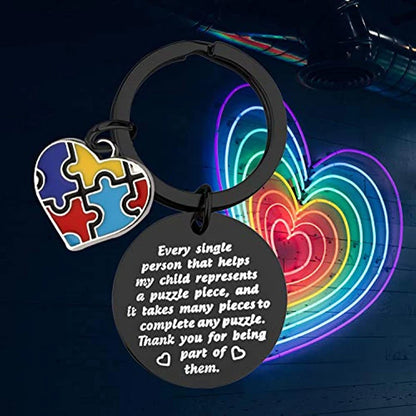 Autism Awareness Keychain ABA Therapist Thank You Appreciation Gifts for Autism Teacher Thank You Gifts Therapist Birthday Gift
