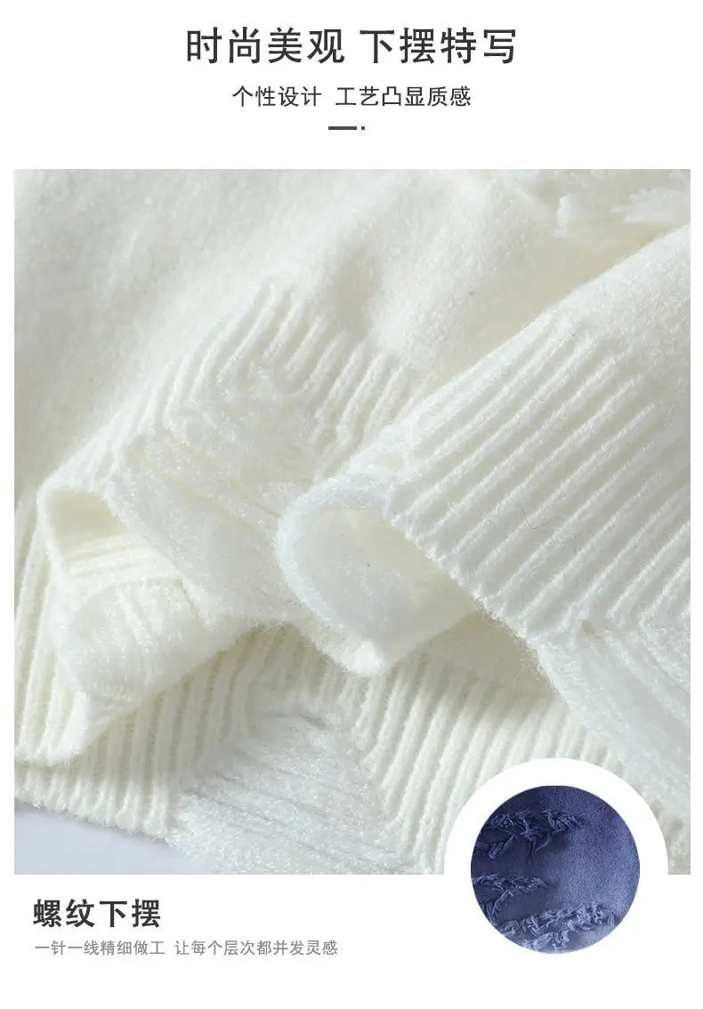 Winter Sweaters for male men thick O-neck sweater men Student youth sweaters autumn Men's wool Casual Knitwear Pullover