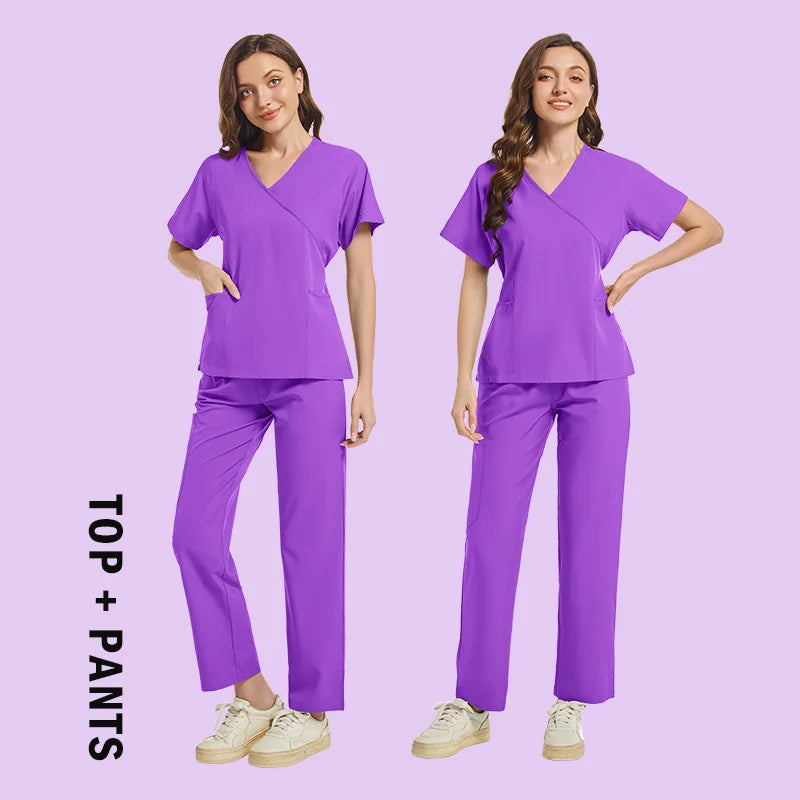High-quality Scrubs Woman Beauty SPA Uniform Pet Clinical Store Veterinary Dentistry Work Clothes Set Medical Nurse Doctor Suits
