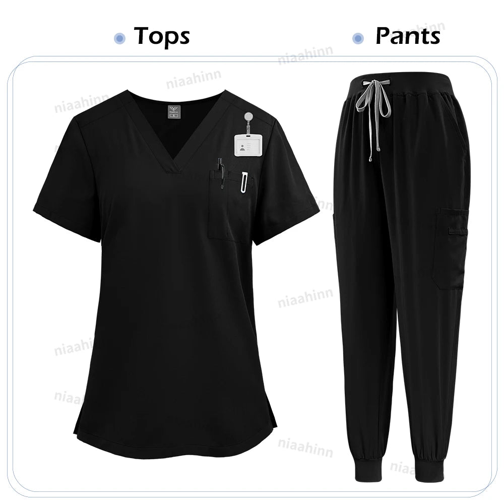 Medical Clothing for Women Scrubs Jogger Sets Nursing Pants Surgical Gown High Quality Medical Uniforms Wholesale Beauty Uniform