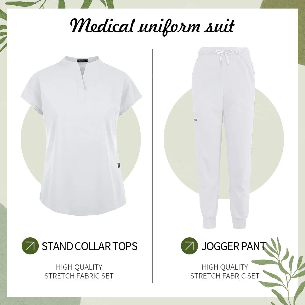 Scrubs Sets Pet Medical Uniforms Clothing Women Nurse Costume Spa Uniforms Surgery Suit Nurse Accessories Doctor Scrubs Workwear