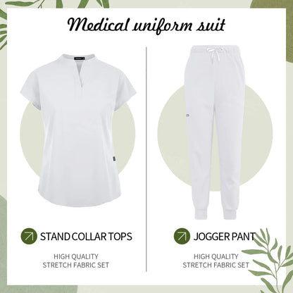 Scrubs Sets Pet Medical Uniforms Clothing Women Nurse Costume Spa Uniforms Surgery Suit Nurse Accessories Doctor Scrubs Workwear