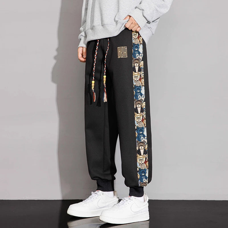 Plus Size Men's Jogger Pants Drawstring Elastic Sport Trouser Male Loose Trendy Streetwear Sweatpant Big Large 8XL Spring Summer