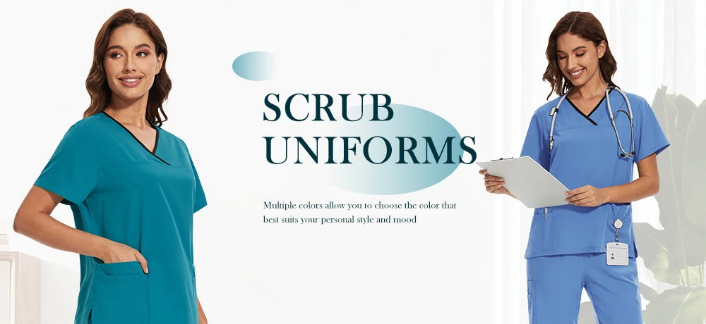 Scrub Uniforms Sets Hospital Clothes for Women Scrubs Set Quick-Drying Comfortable Nursing Outfits Pet Clinic Veterinary Uniform