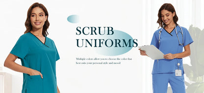 Scrub Uniforms Sets Hospital Clothes for Women Scrubs Set Quick-Drying Comfortable Nursing Outfits Pet Clinic Veterinary Uniform