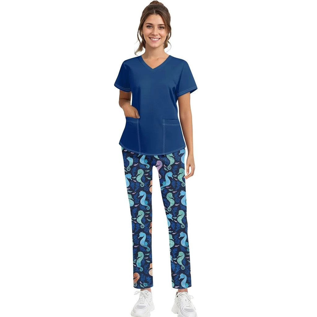 Unisex Medical Uniforms Men Women Nursing Clothes Beauty Costume Nurse Scrubs Sets Doctor Dentist Workwear Clinical Tops Pants